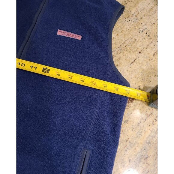 Vineyard Vines Mens Size XS Fleece Vest Blue Zip Up - Picture 3 of 12